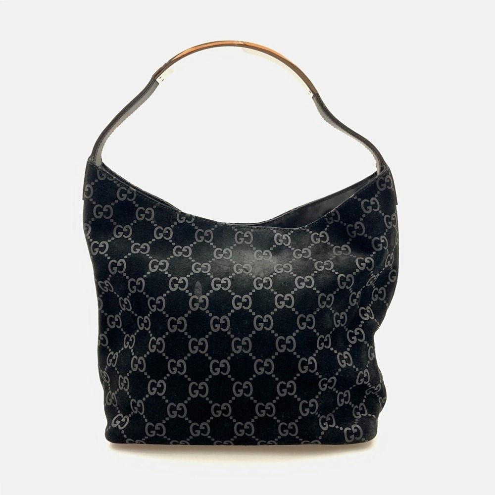 Gucci GG black suede hobo shoulder bag - Picture 2 of 9